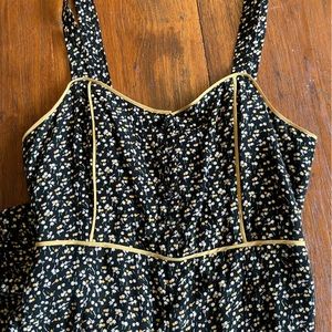 Madewell jumpsuit, button front, wide leg, floral